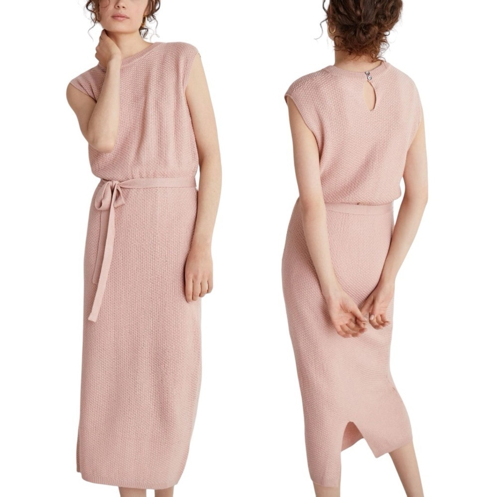 CALLAHAN‎ KNITWEAR x ANTHROPOLOGIE Belted Knit Midi Dress